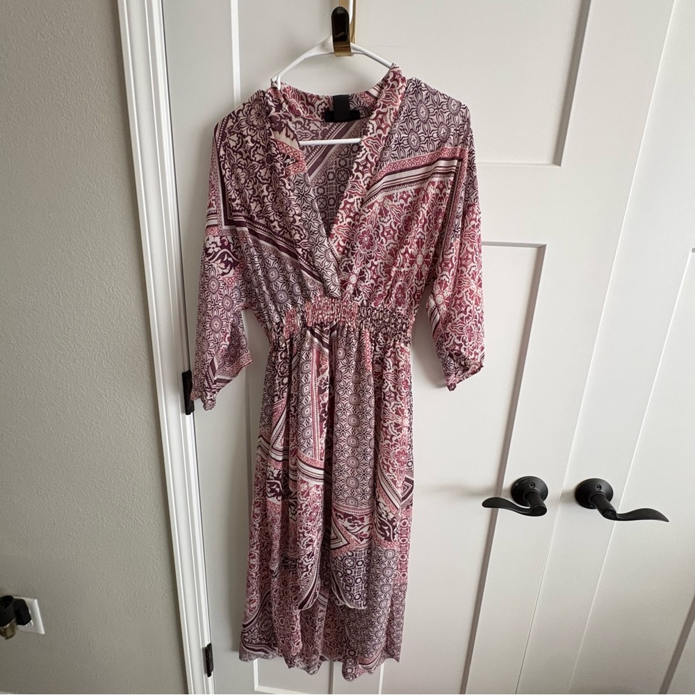 Stella & Julie, ladies, high low, Bohemian Wrap-Style Maxi/Midi Dress, size 4